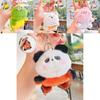 Adorable Plush Keychain Pendant Featuring Cute Transforming Panda Design For Bags And Gifts
