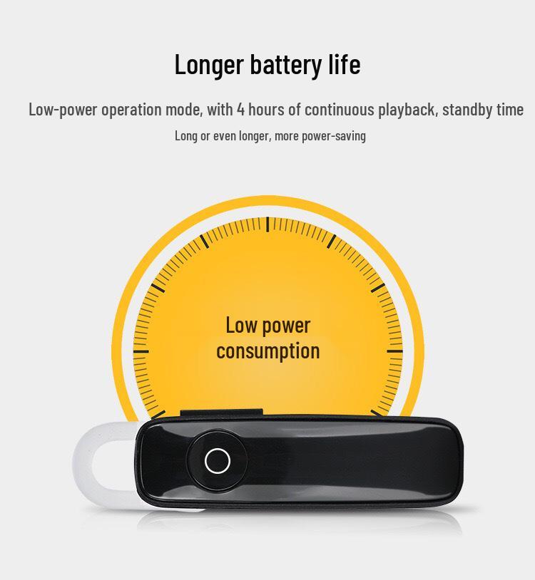 Новая Bluetooth гарнитура с шумоподавлением, одноухая, с микрофоном и заушиной - Беспроводные наушники для телефона в машину