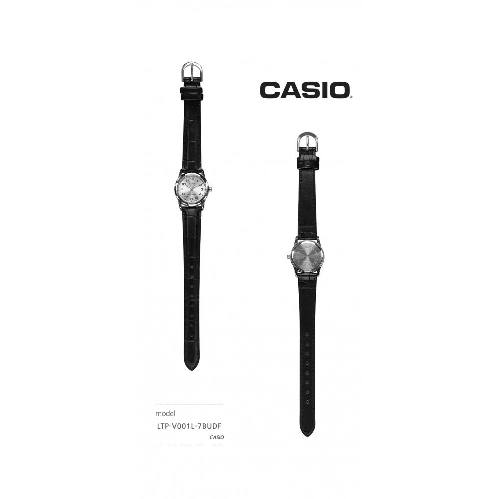 Casio Ltp V001l 7budf  Ltp V001l 7b  Аналоговые Студенческие Женские Кожаные Часы