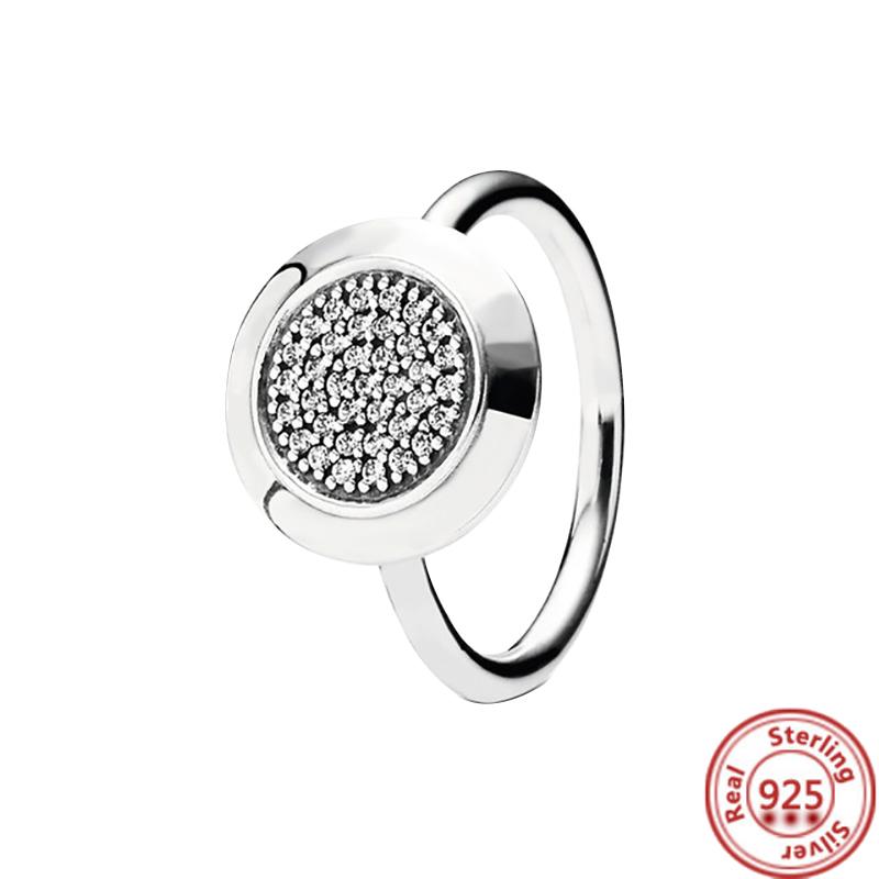 925 стерлингового серебра принцесса тиара корона сверкающее сердце любовь фианит пантаро кольца для женщин помолвка ювелирные изделия годовщина