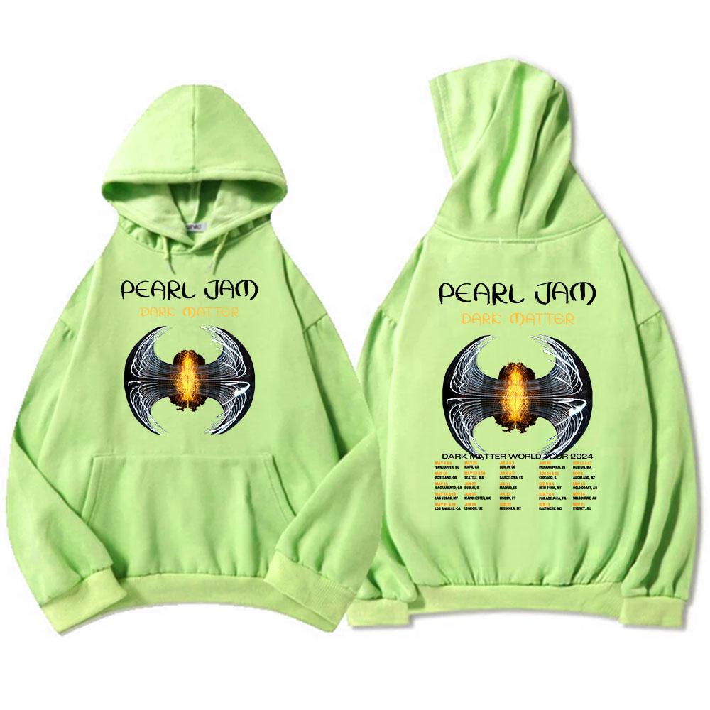Толстовки Dark Matter Tour 2024 Рок-группа Pearl Jam Свитшоты Свитшот с круглым вырезом для мужчин Зимние Повседневные Свитшоты с длинным рукавом Унисекс