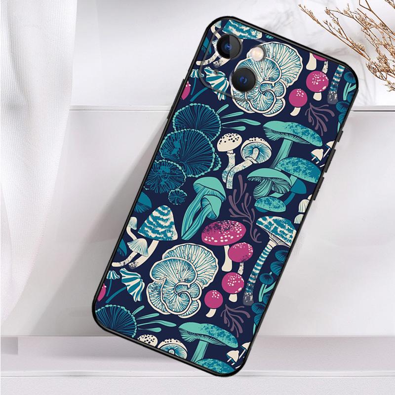 Psychedelic Mushrooms Florals Case For iPhone 14 16 15 Pro Max 11 12 13 Mini 7 8 Plus X XR XS MAX Soft Shockproof Cover