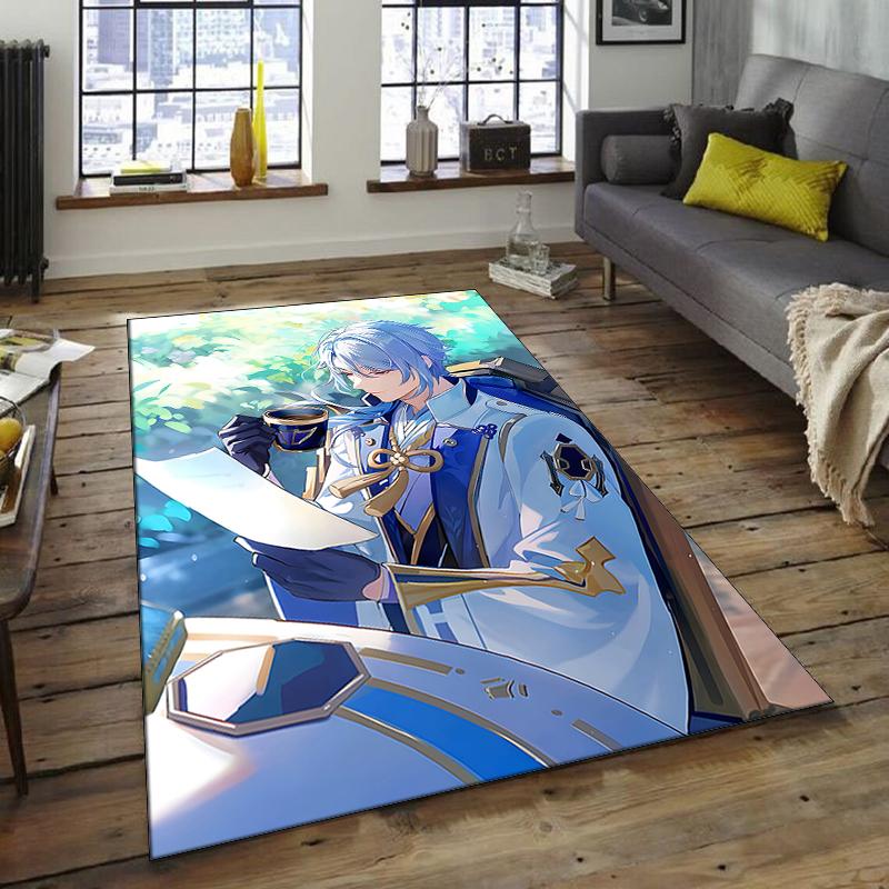 1pc Genshin Impact1 Design Area Rug - Non-Slip, Soft & Cozy Floor Mat for Living Room, Bedroom, Office - Indoor/Outdoor Decorative Carpet