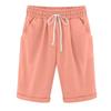 Women's Summer Casual Shorts Solid Color Drawstring Shorts