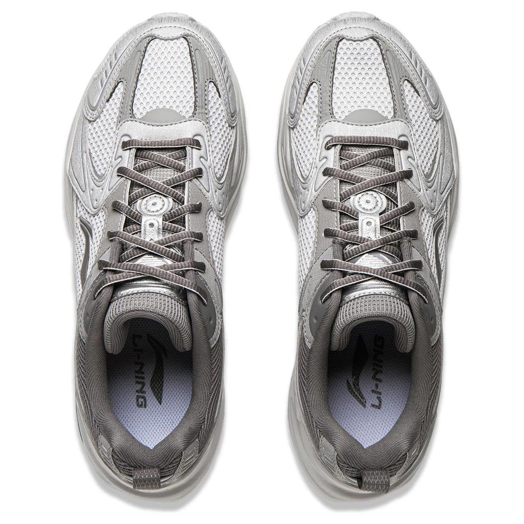 Li Ning Shooting Stars 2K Амортизация Скользкая Устойчивая к истиранию Поддержка Низкие Кроссовки на массивной подошве Мужские Серые AGCU329-3