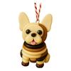 Bulldog Ornament Set French Style Button Puppy Hanging Pendant Home Party Christmas Holiday Decoration