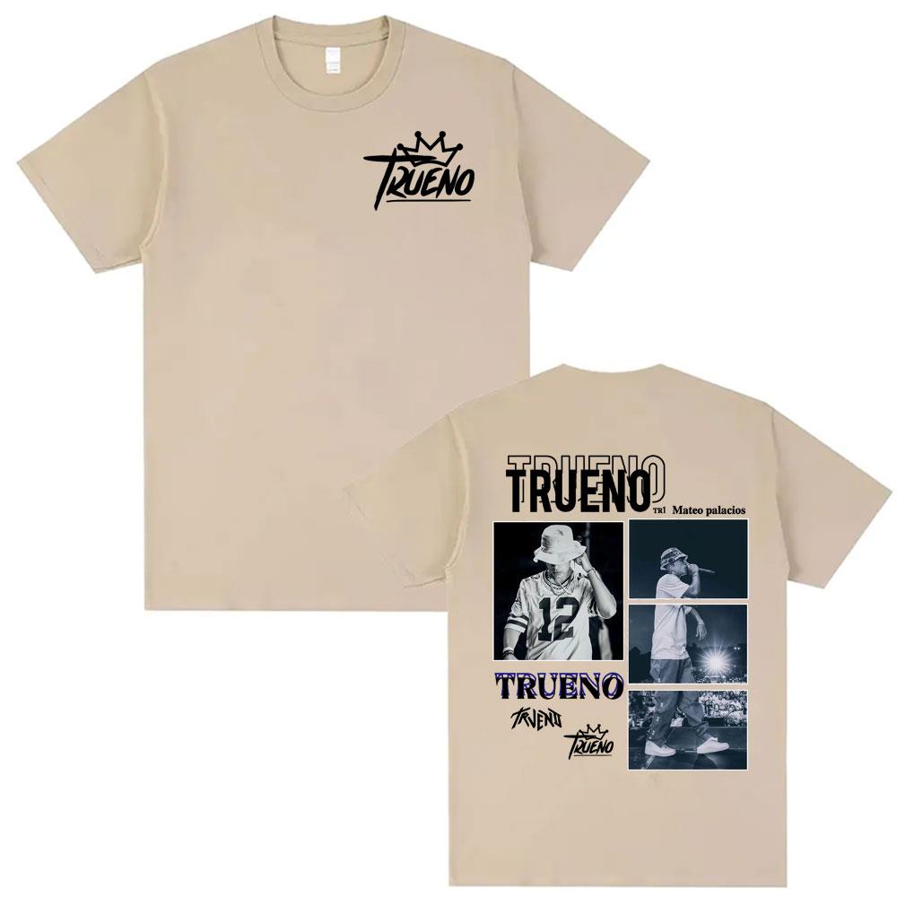Trueno Mateo Palacios Album 2026 Tour T Shirts Mens Clothing Summer Streetwear Tshirts Unisex Hip Hop Fashion Casual T Shirt