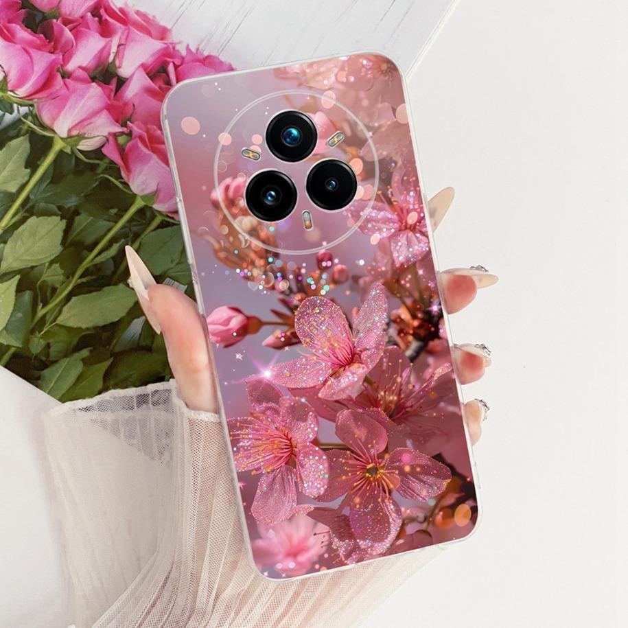Чехол для Realme 14 Pro Plus RMX5051 Новый Стильный Цветочный Мягкий Силиконовый Защитный Чехол для Realme 14 Pro 5G RMX5056 14Pro+ Fundas