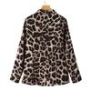 ZANZEA Womens Casual Long Sleeve Leopard Print Cardigan Thin Outwear