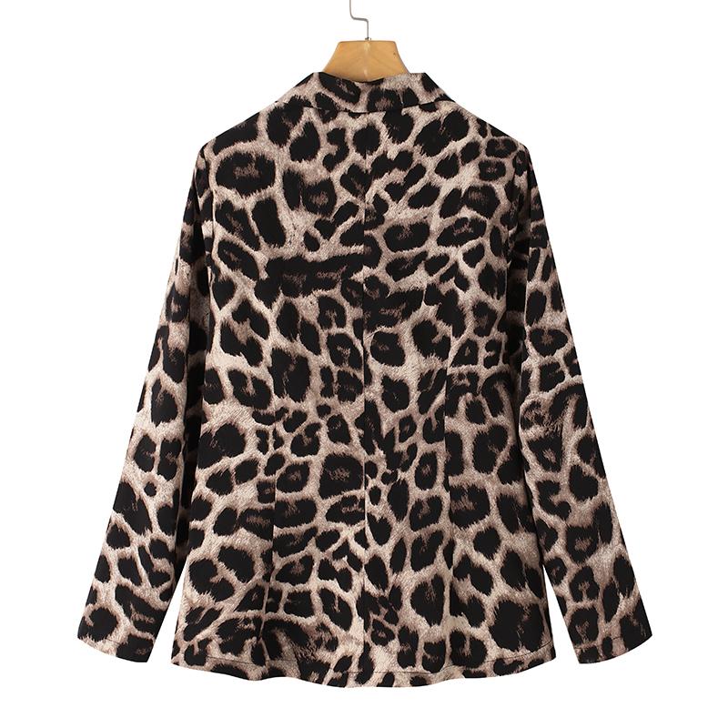 ZANZEA Womens Casual Long Sleeve Leopard Print Cardigan Thin Outwear