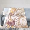 Warm Flannel Throw Blanket for Students Picnic Sofa Bed  Soft Wenda  Pinki Design Bedspread for Bedroom Home Use