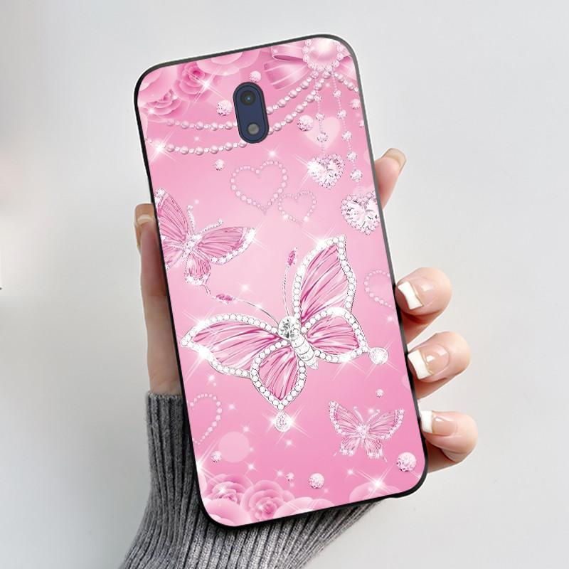 For Nokia 3 Case For Nokia 3.1 Phone Case Luxury Fashion Butterfly Flowers Soft Slim Black Silicone Back Cover for Nokia3 Casing