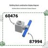 Wange DIY 1-Hole Fork Building Blocks - MOC Assembly Small Parts Toy