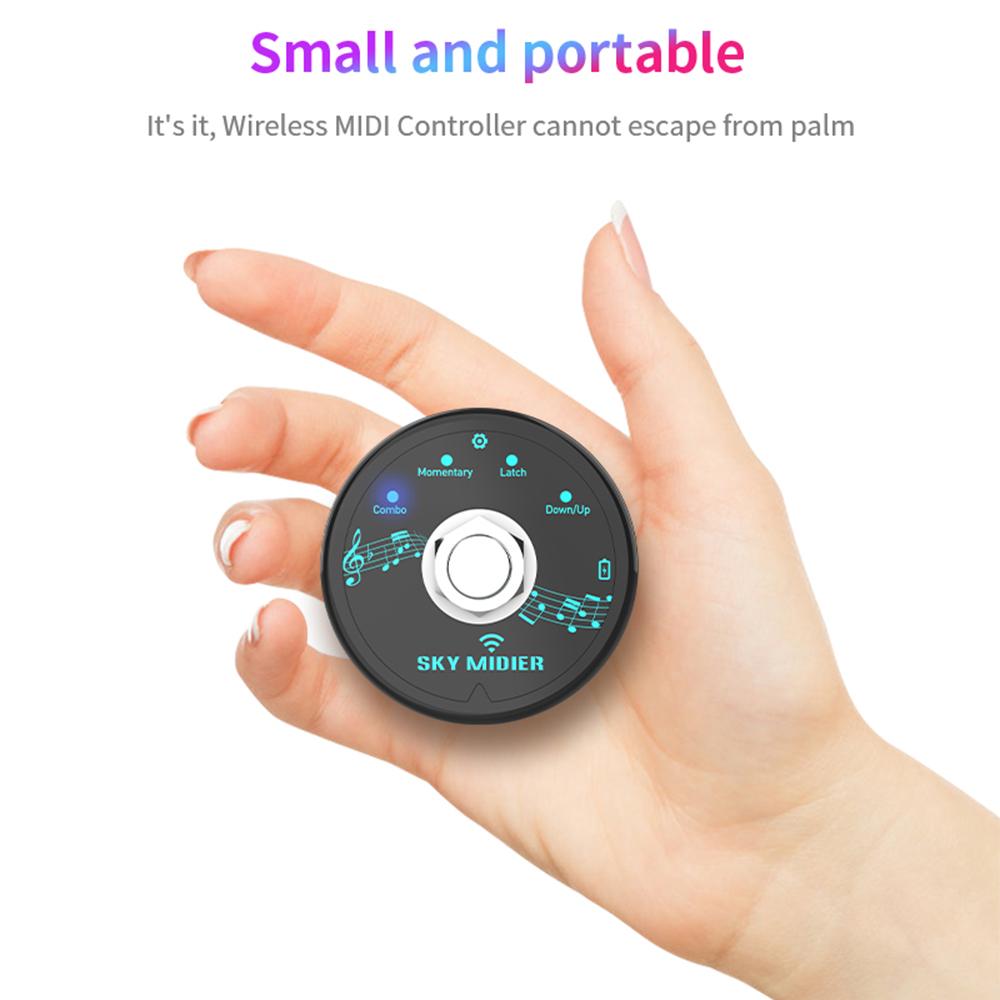 Педаль эффектов BT MIDI Мини-контроллер MIDI Программное обеспечение контроллер эффектов USB MIDI-контроллер