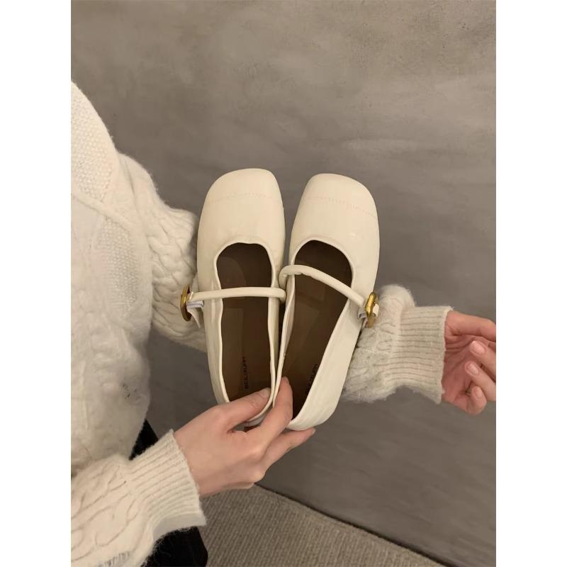 Черные туфли Мэри Джейн с квадратным носком, плоской подошвой, женские, новые, осенне-зимние