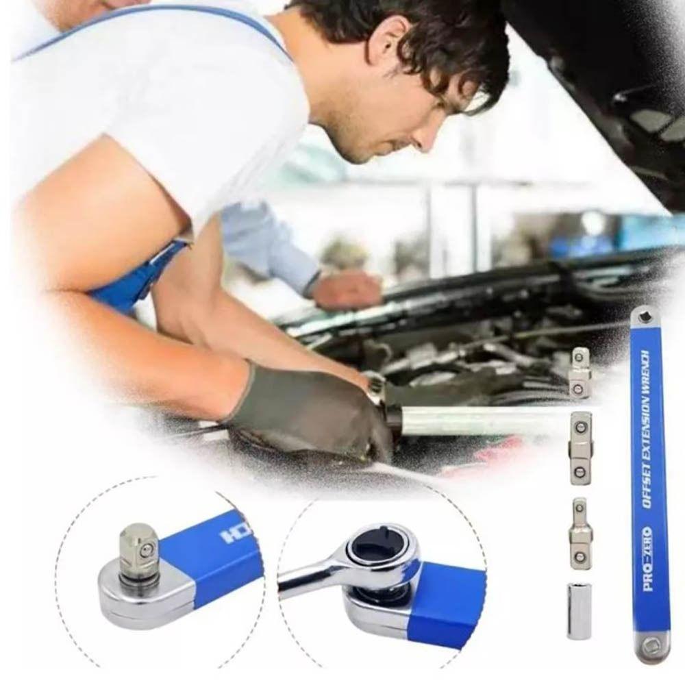 Вращающийся на 360 градусов офсетный удлинитель трещотка с двойной головкой инструменты для ремонта ключ торцевая головка хон