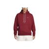 Nike Solo Swoosh Solid Color Logo Drawstring Hoodie Men Hoodies Deep-Red DX1355-677