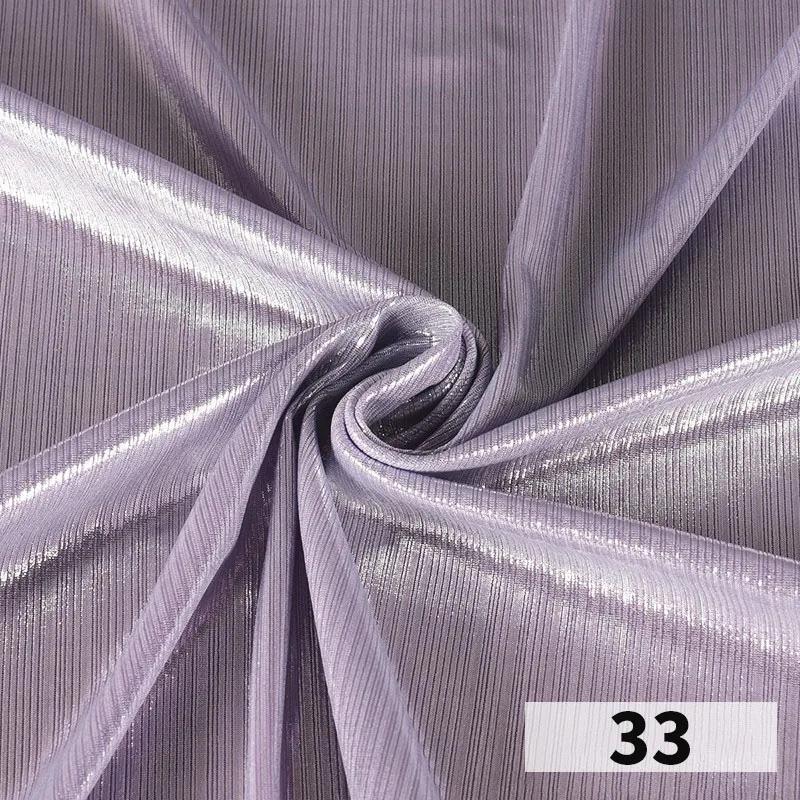 1x1.45 Meter Metallic Gliter Soft Fabric Shiny Gold Silver Fashion High Stretch Bright Silky Cloth for Diy Sewing Dress Fabrics
