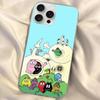 Cute Cartoon Barbapapa Silver Gradient Pleated Water Ripple Phone Case for IPhone 17 16 15 14 13 12 11 Pro Max