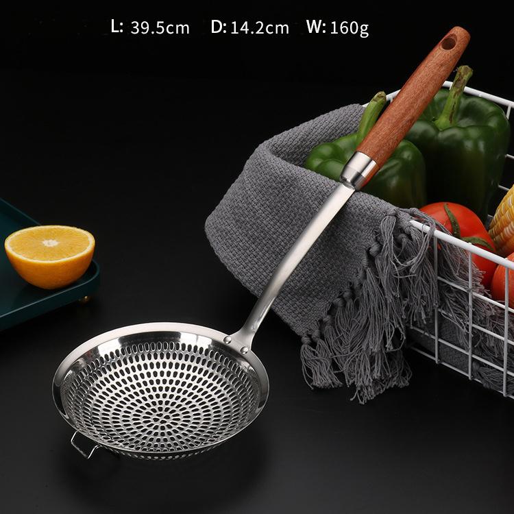 304 большая шумовка из утолщенной нержавеющей стали шумовка для бытовых коммерческих кухонь шумовка сито для жарки фильтр