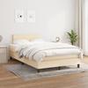 3139886 vidaXL Divan Bed with Mattress Cream 120x200 Cm Fabric