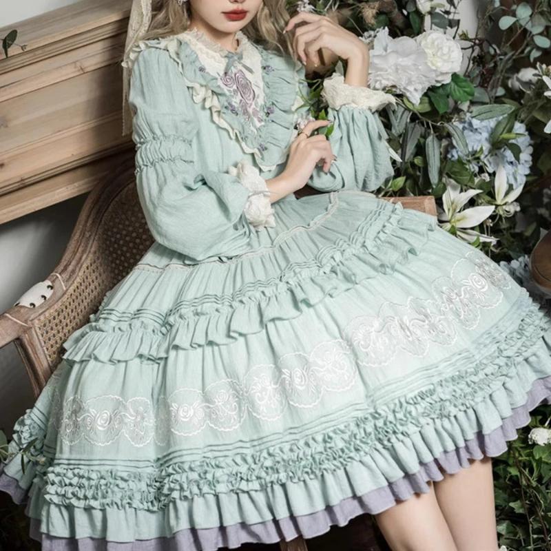 Loli Плюс Размер Лолита Повседневное Элегантное OP Платье Лолита CLA Стиль Платье Фея