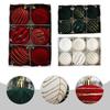 Create Festive Atmosphere with 8cm Wine Red Green Christmas Balls Set