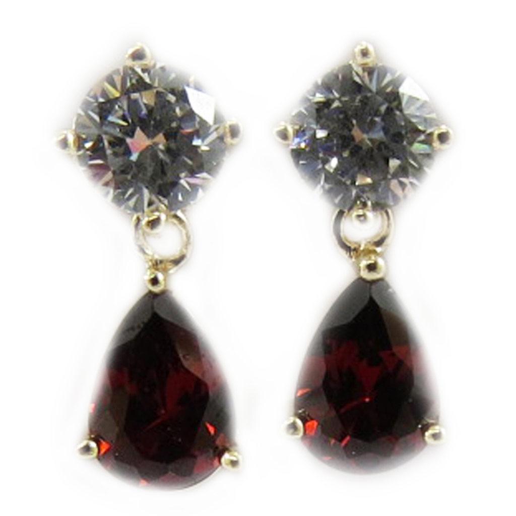 Les Trésors De Lily [L4297] - Gold Plated 'Sissi' Golden Garnet Earrings - 15x6 Mm