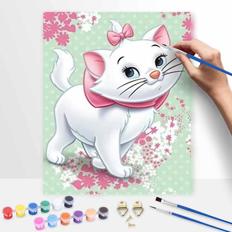 Disney Набор для рисования маслом по номерам «Кошка Мари» ручная работа DIY домашний декор подарки настенное искусство поделка для гостиной спальни эстетичный
