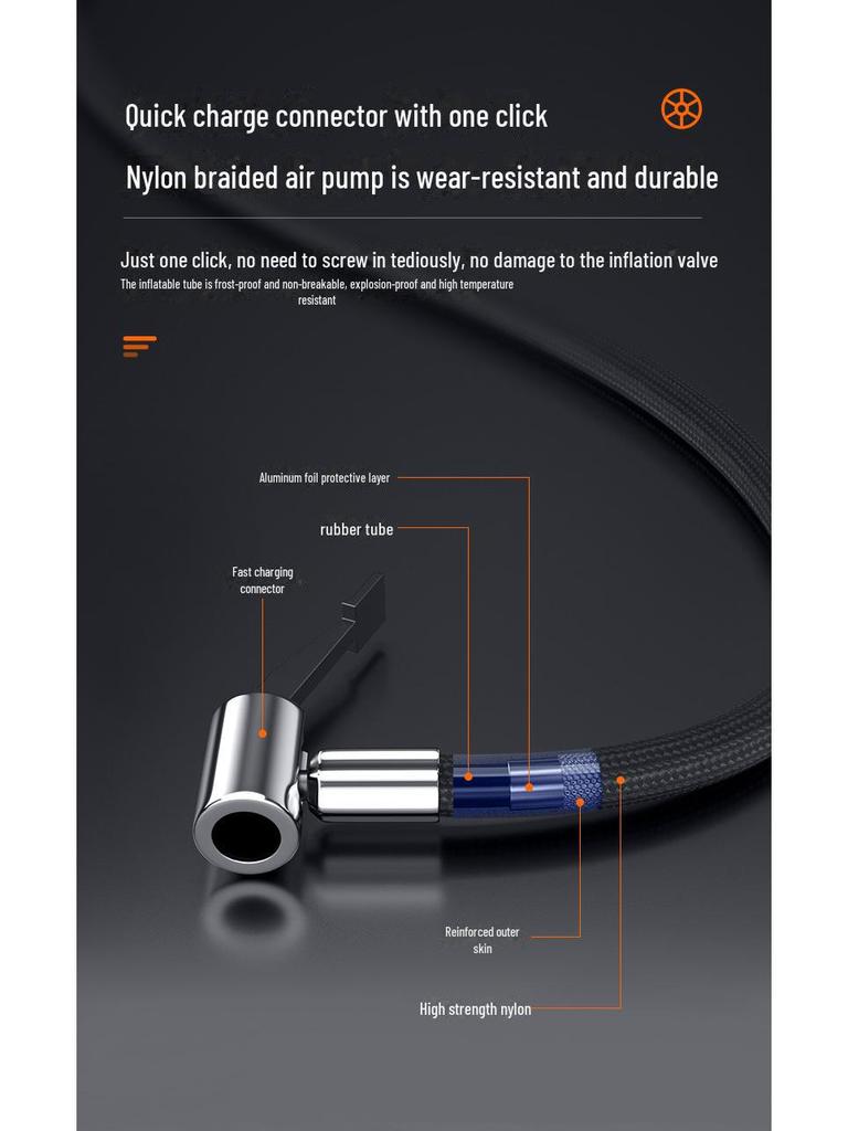 12V High-Power Dual Cylinder Portable Car Tire Air Pump