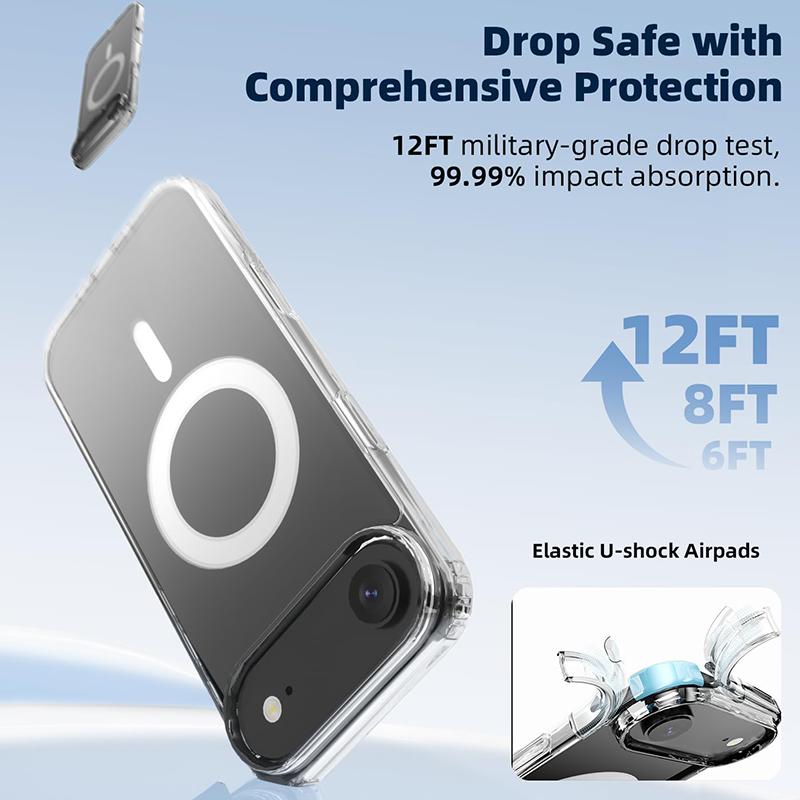 Магнитный чехол для беспроводной зарядки Magsafe для iPhone 17 Pro Max iPhone17 Air Гибридный Жесткий Мягкий Чехол для iPhone17ProMax 17Pro 17Air