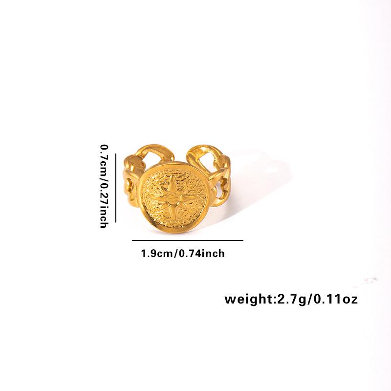 European & American Trendy Titanium Steel Geometric Open Ring - Hip-Hop Style Snake Design