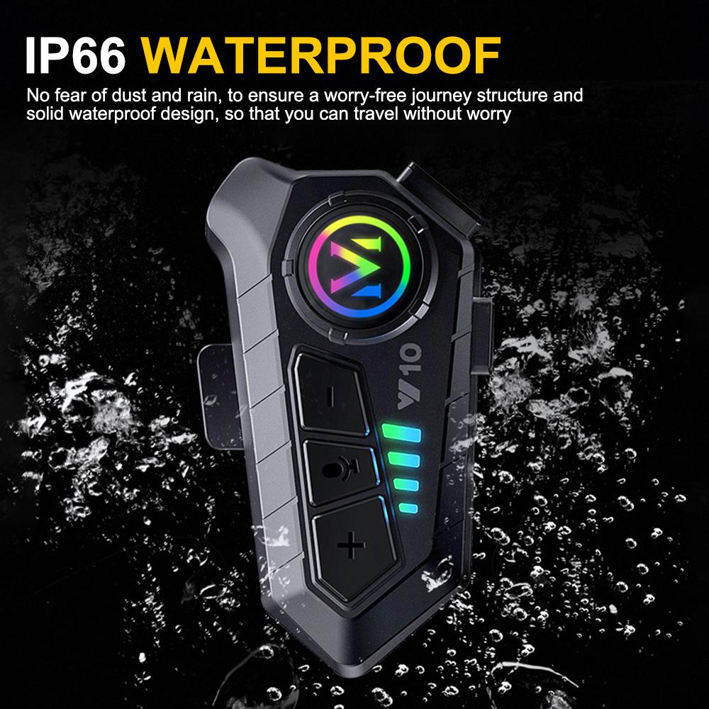 Новый мотоциклетный шлем беспроводной Bluetooth гарнитура Intercomunicador Moto LCD дисплей FM радио музыка Share Rider 500m интерком