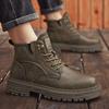 Men's Retro Height-Enhancing Martin Boots - 2024 New Autumn/Winter Casual British Style High-Top Leather Work Boots