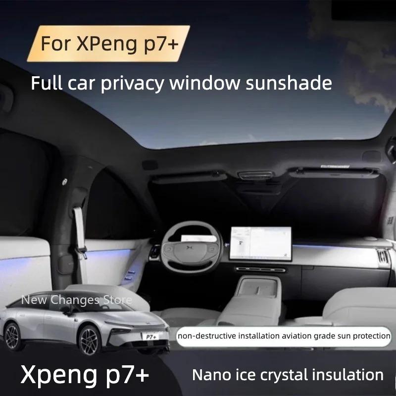 For Xpeng P7+ 2024-2026 Car Skylight Sunshade Sun Pad Side Heat Protection Privacy Camping Without Light Transmission