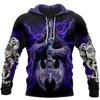 Mans Skull Printing Hoodies Autumn Fashion New  Retro Hip Hop Style Hooded Sweatshirts Street Trend Leisure Comfortable Pullover