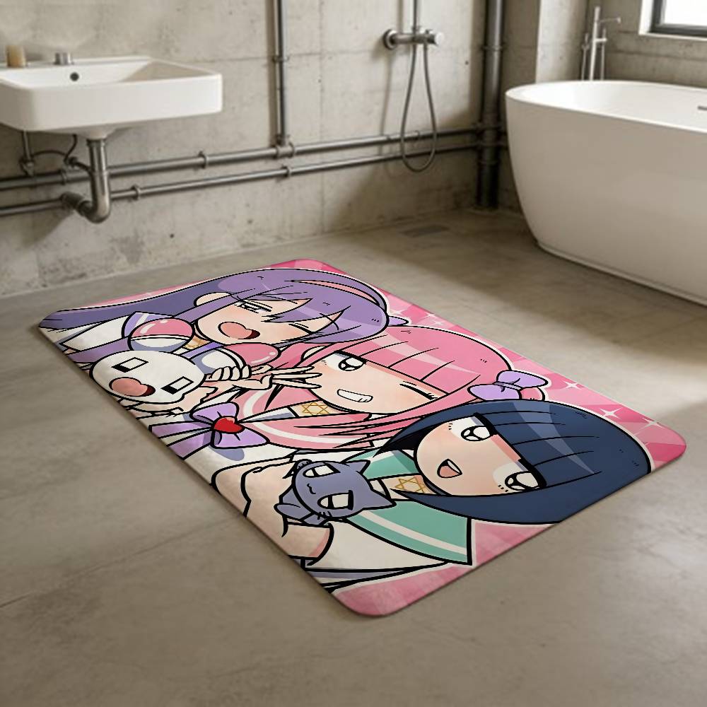 Pink Anime Menhera- C-Chan Floor Mat Anti-slip Absorb Water Long Strip Cushion Bedroon Mat Alfombra