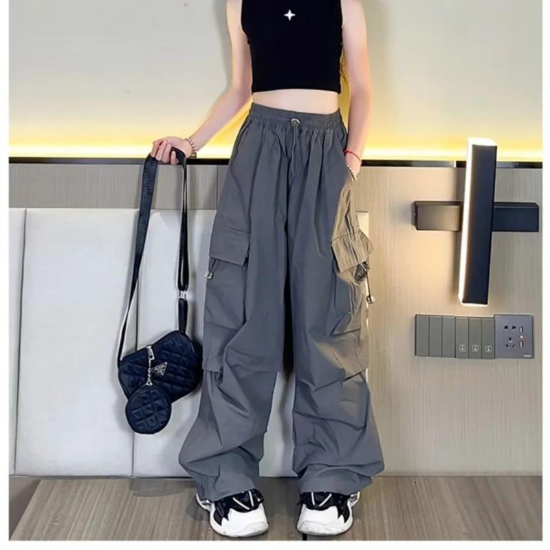Повседневные брюки карго для корейских девушек - Коллекция весна-осень 2025