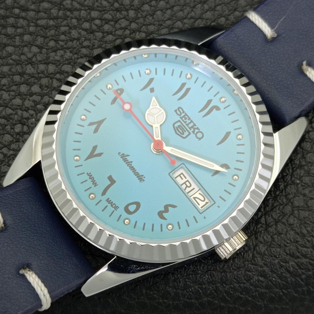 ОТРЕСТАВРИРОВАННЫЕ ВИНТАЖНЫЕ МУЖСКИЕ АВТОМАТИЧЕСКИЕ ЧАСЫ SEIKO 5 6309A ЯПОНИЯ АРАБСКИЙ ЦИФЕРБЛАТ a441521-d