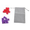 20PCS 16mm Blank Dice Set Plastic Multicolor DIY Cubes Six Sided Dices with Storage Bag for Board