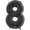 Balon Foliowy Cyfra 8 Czarny, 66 Cm Grabo