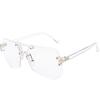 Fashion Clear Transparent Glasses Big Frames For Women Men Male Spectacle Frames Rimless Irregular