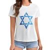 Shirt Casual Short Sleeved Female Tee T-Shirt Women Jewish Symbol Star of David T Shirt Graphic
