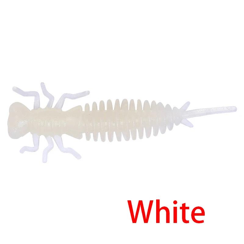 5pcs/lot Quality Larva Soft Lures 55mm 75mm 100mm Artificial Silicone Soft Bait Worm Fishing Wobblers Bass Carp Swimbaits