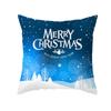 Рождественская наволочка с принтом лося, персиковая кожа, диванная подушка, темно-синий, пейзаж со снежинками, домашняя подушка