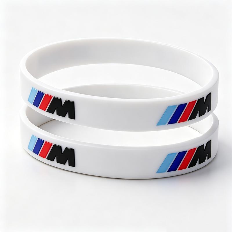 NTSM5 1/2Pcs Rubber Stretch Wristbands Sports Bracelet Accessories Car Sticker For BMW E46 E90 E60 F30 F10 F20 G20 G30 E92 E87 E39 E36