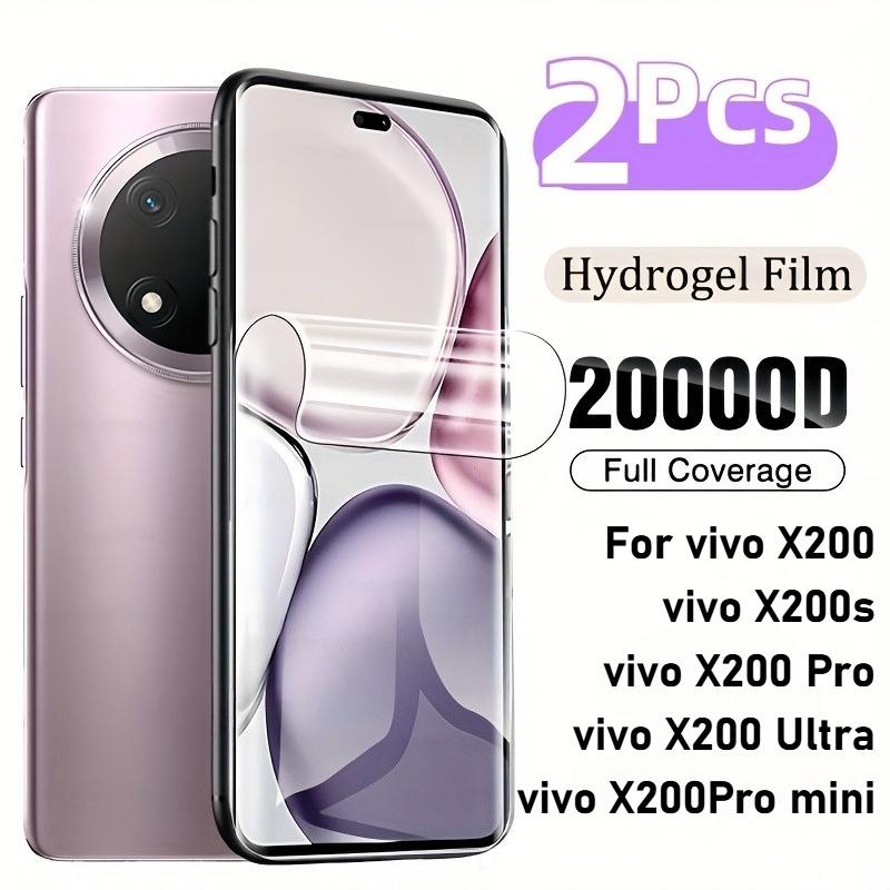 2 шт. Прозрачная защитная гидрогелевая пленка для Vivo X200s X200Pro Mini X200 Ultra X80/X90/X100 Pro X80 Lite X60t X50 5G X30 Пленка