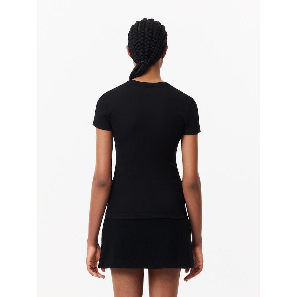 Lacoste Женская футболка S в рубчик Slim FiT с коротким рукавом Tf5538 54n 031 q2nTf5538 54n031