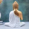 Polymarble Meditating Buddha Idols for Home Decor/Buddh/Gautam Buddha Statue Lord Figurine/Murti Religious Gift (White - 14inch)