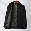Осень и зима Новая утолщенная красивая мужская повседневная куртка с воротником-стойкой Куртка для мужчин среднего возраста Куртка для папы